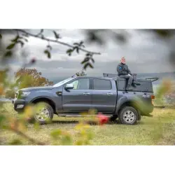 Hardtop Adventure noir strié double cabine Ford Ranger 2012-2022 Alu-Cab